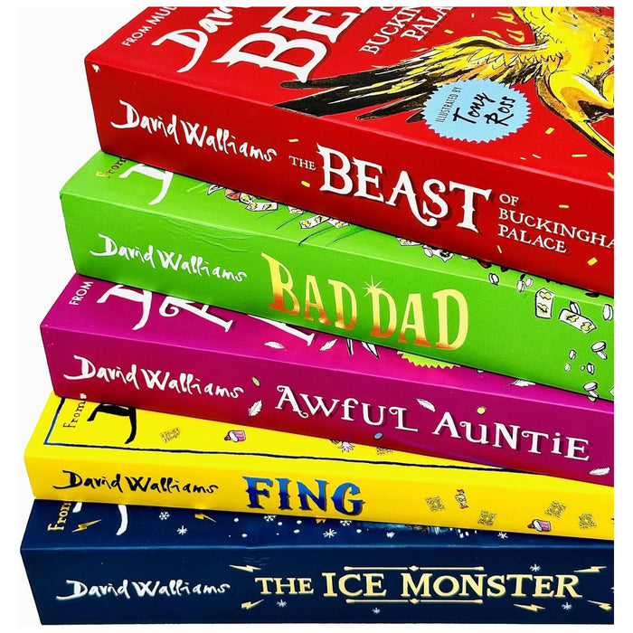 The Beast of Buckingham Palace, Bad Dad, Awful Auntie, Fing, The Ice Monster by David Walliams 5 Books collection Set - The Book Bundle