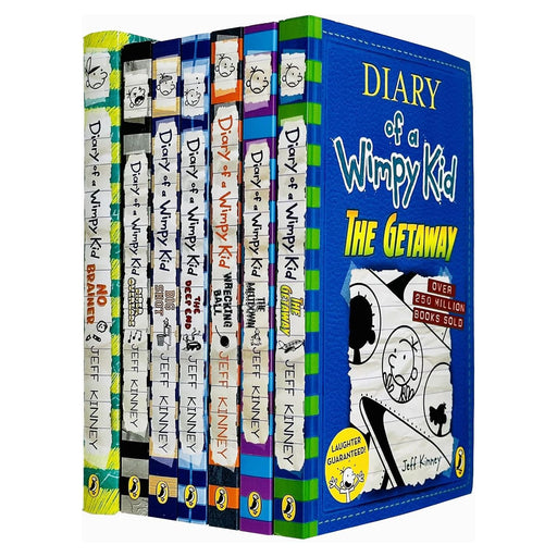 Diary of a Wimpy Kid Series 12-18 Collection 7 Books Set By Jeff Kinney (The Getaway, The Meltdown, Wrecking Ball, The Deep End, Big Shot, Diper Overlode & No Brainer) - The Book Bundle