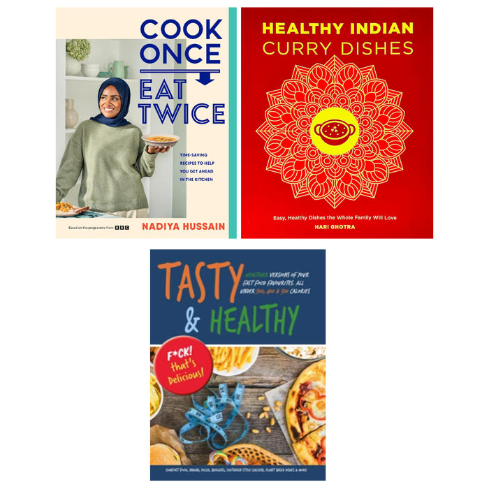 Cook Once, Eat Twice,  Healthy Indian Curry Dishes, Tasty & Healthy 3 Books Set