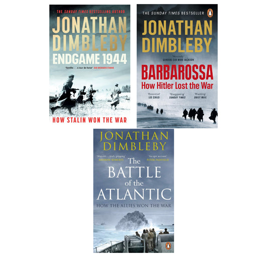Jonathan Dimbleby Collection 3 Books Set (The Battle of the Atlantic, Barbarossa How Hitler Lost the War & Endgame 1944) - The Book Bundle