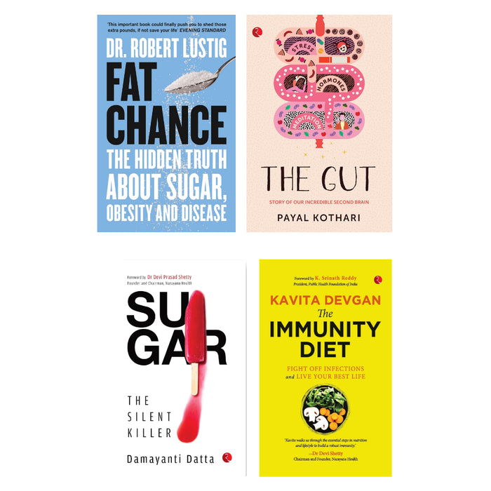 Fat Chance, The Gut, SUGAR , THE IMMUNITY DIET FIGHT OFF INFECTIONS 4 Books Set