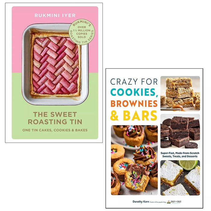 Crazy For Cookies Brownies Bars, Sweet Roasting Tin Rukmini Iyer HB 2 Books Set