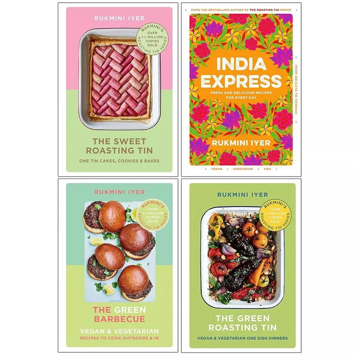 Rukmini Iyer Collection 4 Books Set Sweet Roasting Tin,India Express,Green Bar