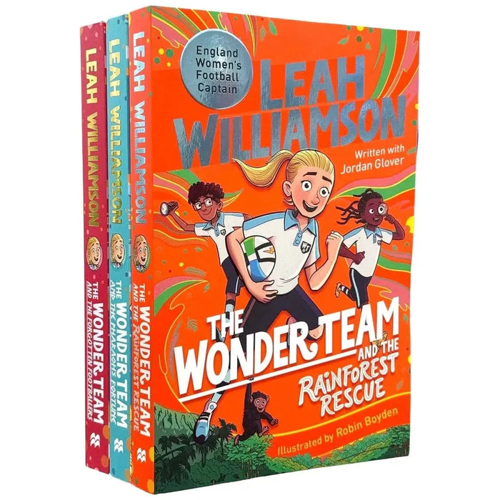 Wonder Team Series Collection 3 Books Set by Leah Williamson Rainforest Rescue