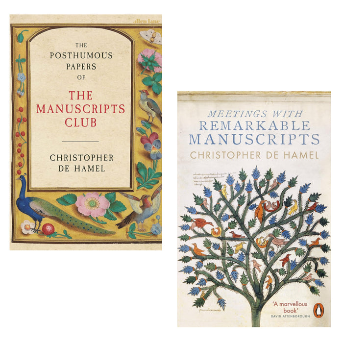 Christopher de Hamel  2 Books Set (The Posthumous Papers of the Manuscripts Club (HB), Meetings with Remarkable Manuscripts)