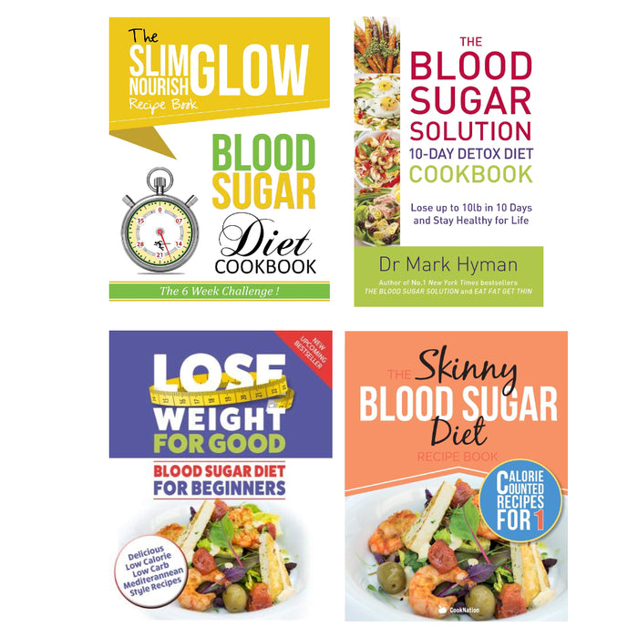 The Blood Sugar, The Skinny Blood Sugar , Lose Weight For Good, Blood Sugar Diet Cookbook 4 Books Set