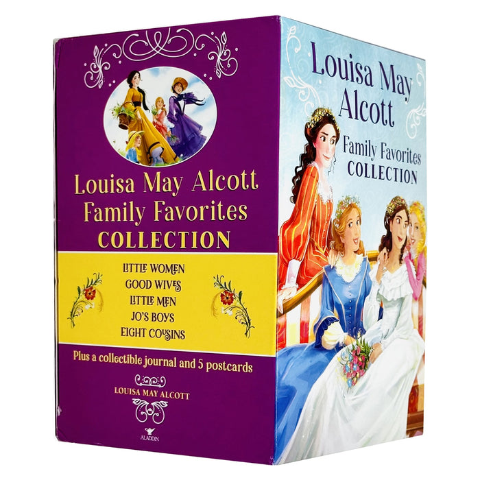 Louisa May Alcott Family Favorites Collection: 5-Book Boxed Set with Postcards & Journal