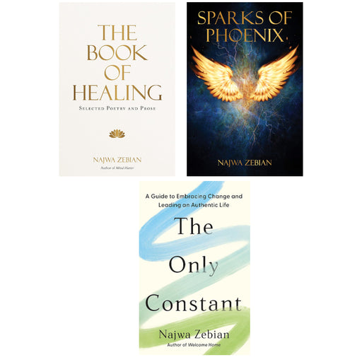 Najwa Zebian 3 books Set (Sparks of Phoenix (HB) , The Only Constant (HB) & The Book of Healing) - The Book Bundle