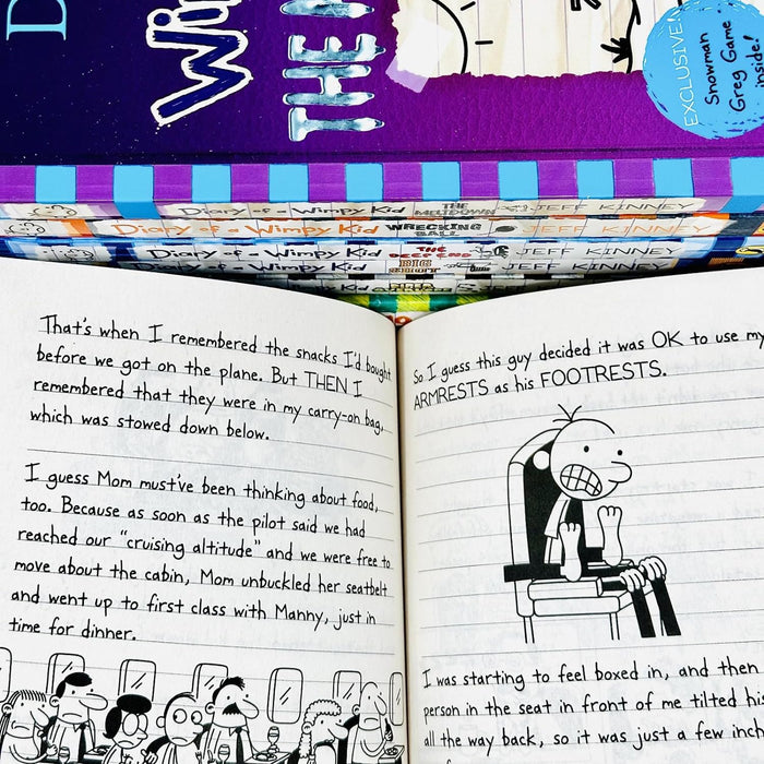 Diary of a Wimpy Kid Series 12-18 Collection 7 Books Set By Jeff Kinney (The Getaway, The Meltdown, Wrecking Ball, The Deep End, Big Shot, Diper Overlode & No Brainer) - The Book Bundle