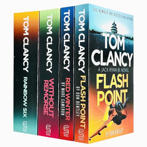 Tom Clancy Series 4 Books Collection Set By Don Bentley, Marc Cameron and Tom Clancy (Flash Point, Red Winter, Without Remorse, Rainbow Six)