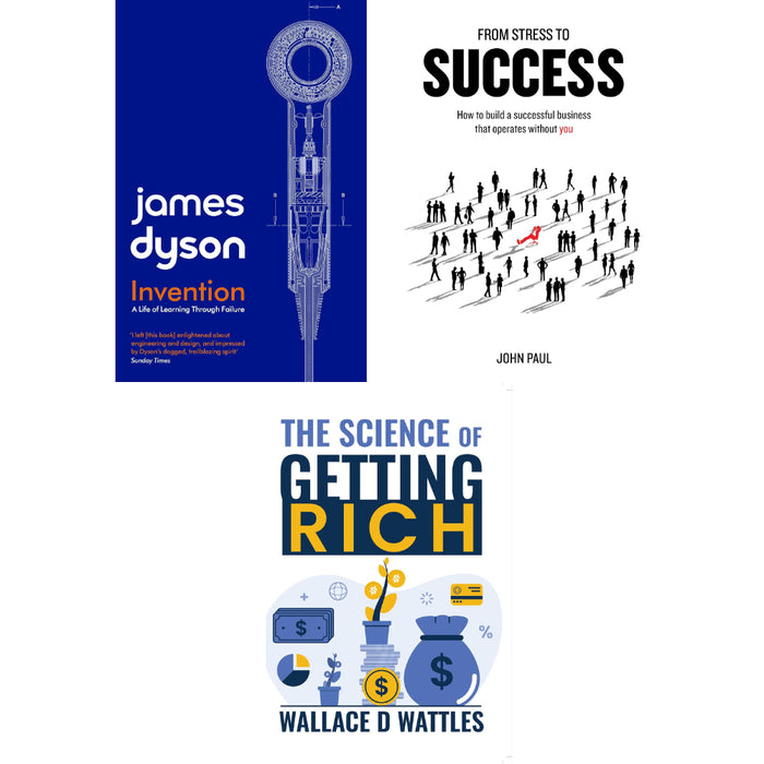 Invention: A Life of Learning through Failure, From Stress to Success, The Science of Getting Rich 3 Books Set