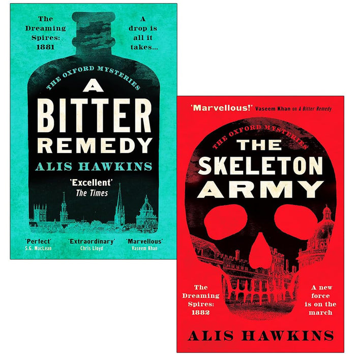 Alis Hawkins The Oxford Mysteries 2 Books Collection Set (A Bitter Remedy and The Skeleton Army)