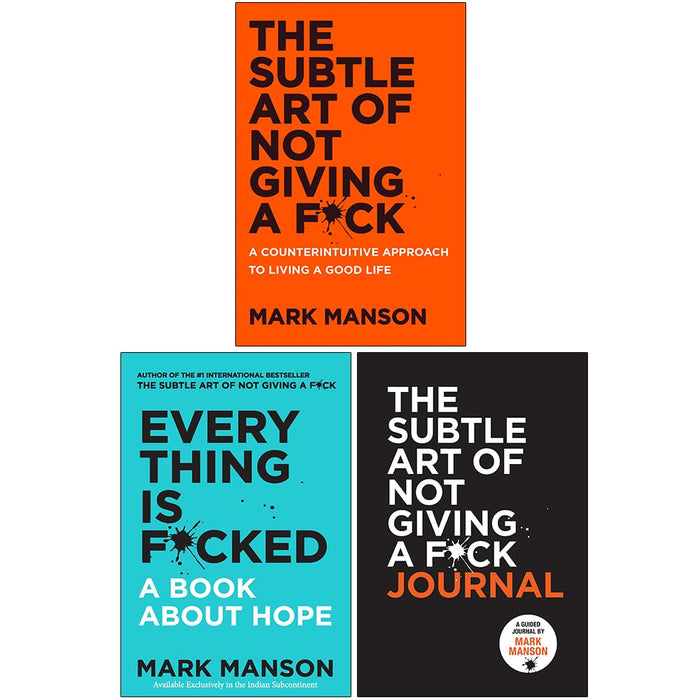 Mark Manson Collection 3 Books Set Everything Is Fcked, Subtle Art of Not Giving