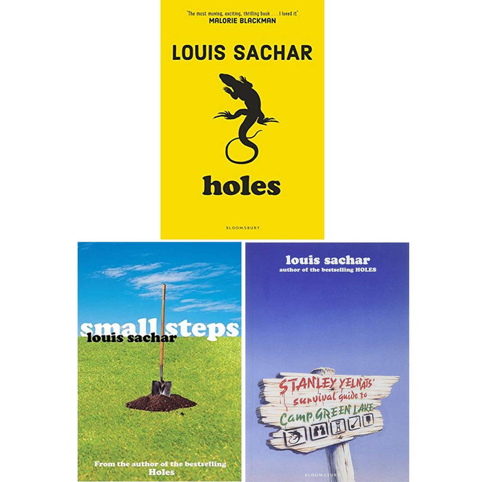 The Holes Series 3 Books Set by Louis Sachar ( Holes, Small Steps, Stanley Yelnats' Survival Guide to Camp Green Lake)