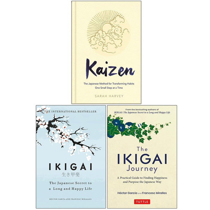 Kaizen, Ikigai & The Ikigai Journey 3 Books Collection Set Hardcover