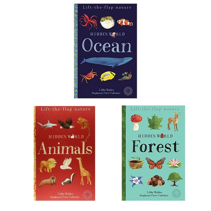 Lift the Flap Hidden World Series 3 Books Collection Set(Forest, Animals and Ocean)