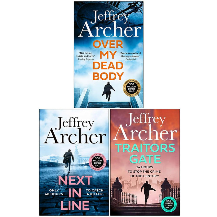 William Warwick Novels 4-6 Books Collection Set By Jeffrey Archer (Over My Dead Body,Next in Line & Traitors Gate)