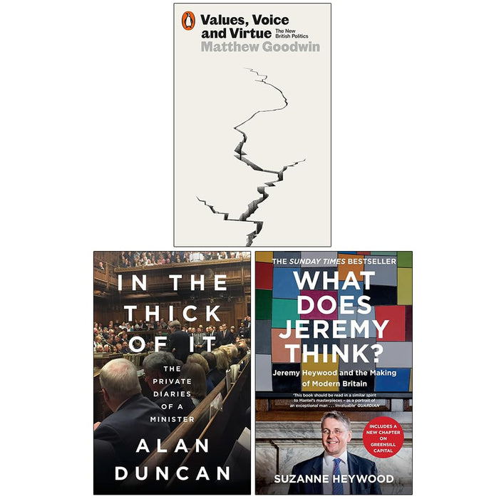 Values Voice and Virtue, In The Thick of It, What Does Jeremy Think 3 Books Collection Set