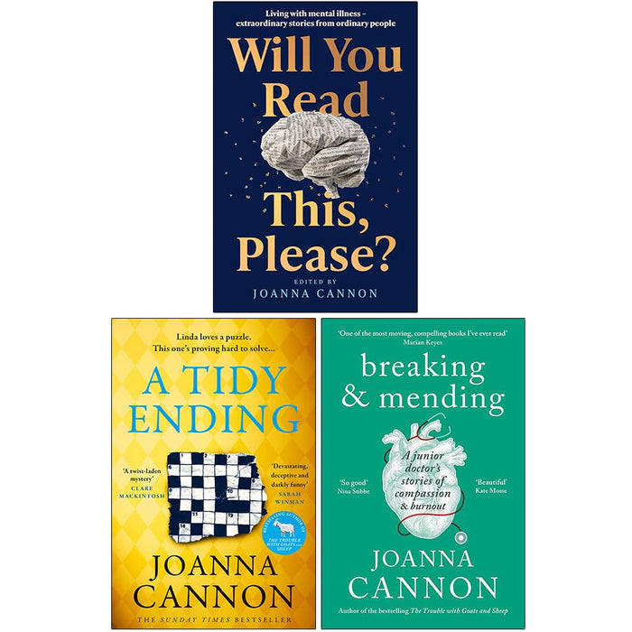 Joanna Cannon Collection 3 Books Breaking Mending,Will You Read This Please (HB)