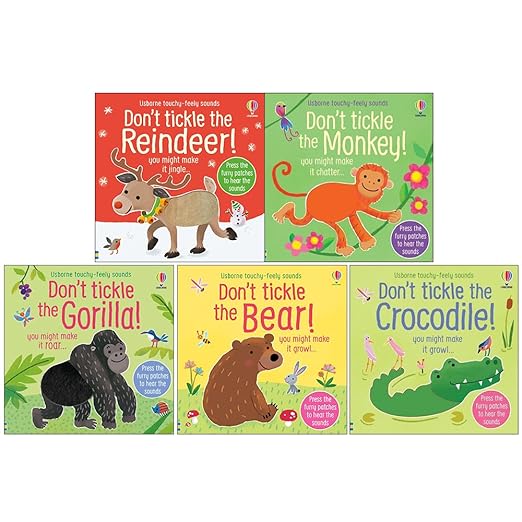 Usborne Don't Tickle Wildlife Collection 5 Books Set Series 2 (Touchy-Feely Sound Books) - The Book Bundle