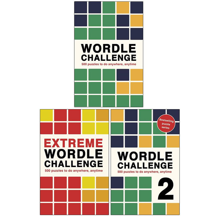 Wordle Puzzle Challenge 3 Books Collection Set by Roland Hall(Wordle Challenge, Extreme Wordle Challenge and Wordle Challenge 2)(1500 Puzzles)