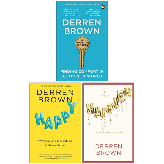 Derren Brown Collection 3 Books Set (A Book of Secrets, Happy, [Hardcover] A Little Happier)