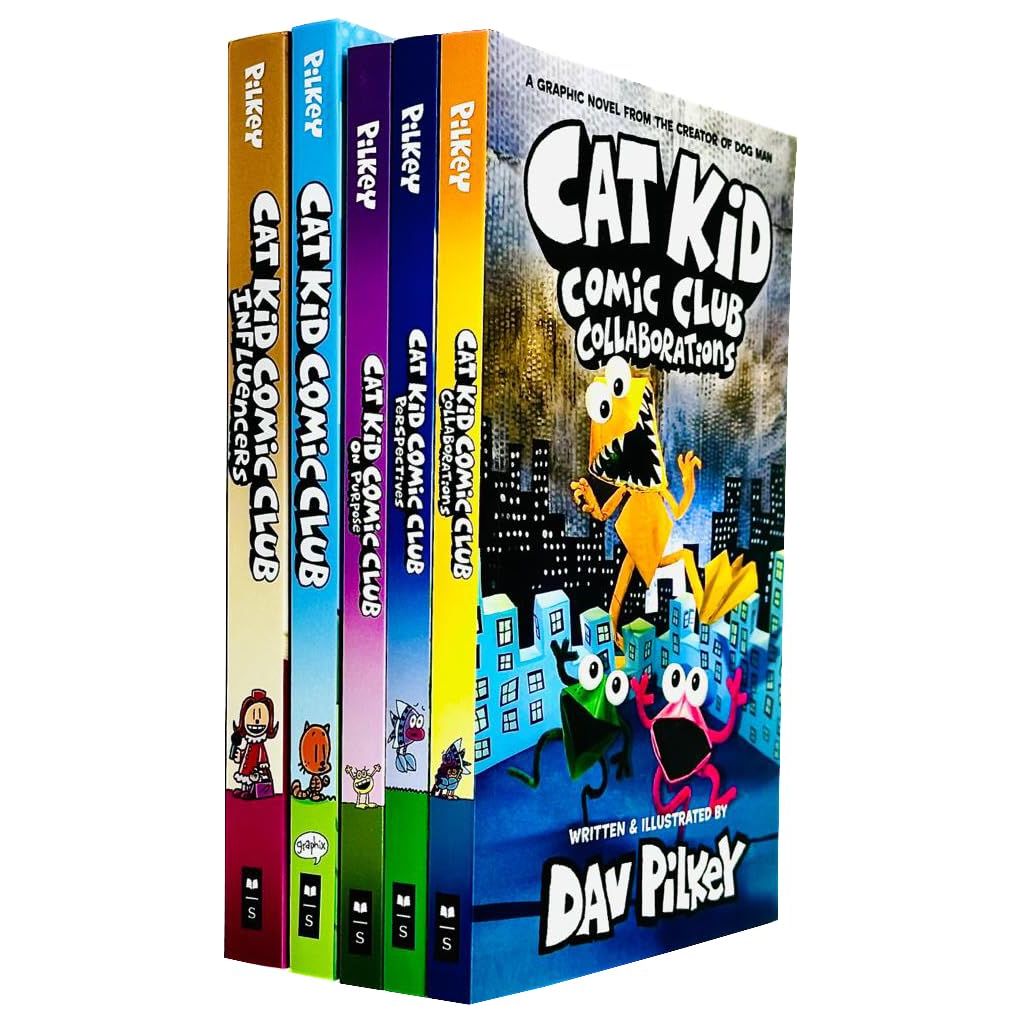 Cat Kid Comic Club Series 5 Books Collection Set by Dav Pilkey | The ...