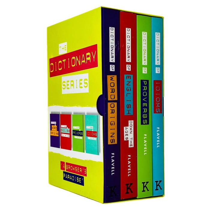 The Dictionary Box Set 4 Books Collection By Linda Flavell, Roger Flavell (Word Origins, English Down the Ages, Proverbs, Idioms and Their Origins)