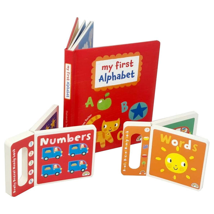 My First Board Book Collection 3 Books Set (Alphabet Numbers & Words, Colours & Seasons)