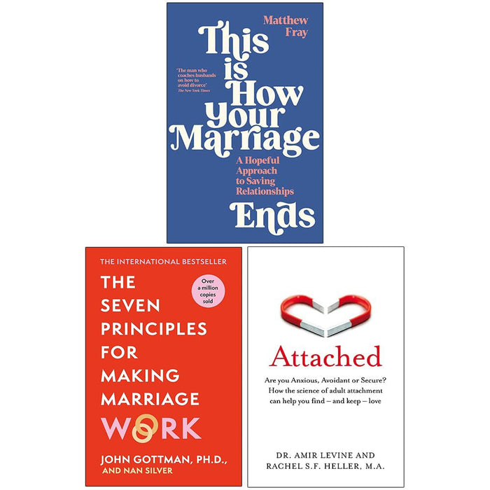 Seven Principles Making Marriage Work,Attached,How Your Marriage Ends 3 Books