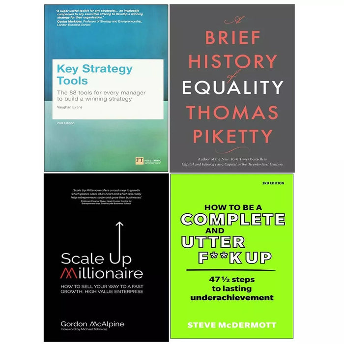 Key Strategy, How to be Complete, Brief History Equality, Scale Millionaire 4 Books Set