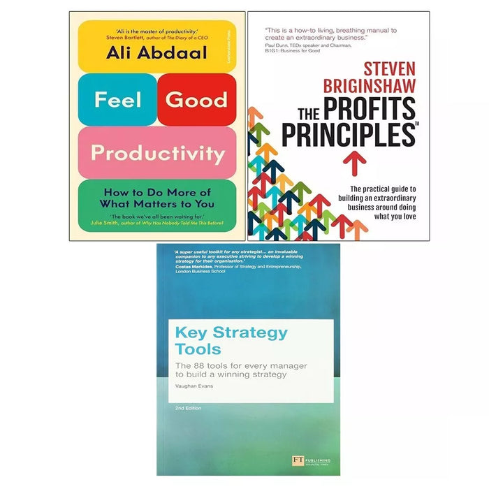 Key Strategy Tools, Feel-Good Productivity (HB), Profits Principles 3 Books Set