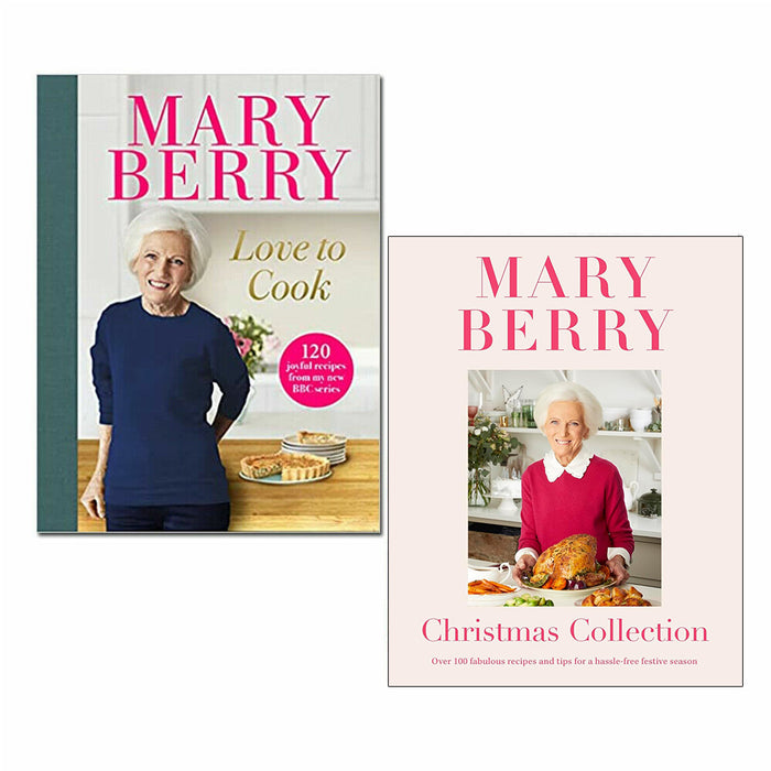 Mary Berry 2 Books Collection Set Love to Cook, Mary Berrys Christmas Collection