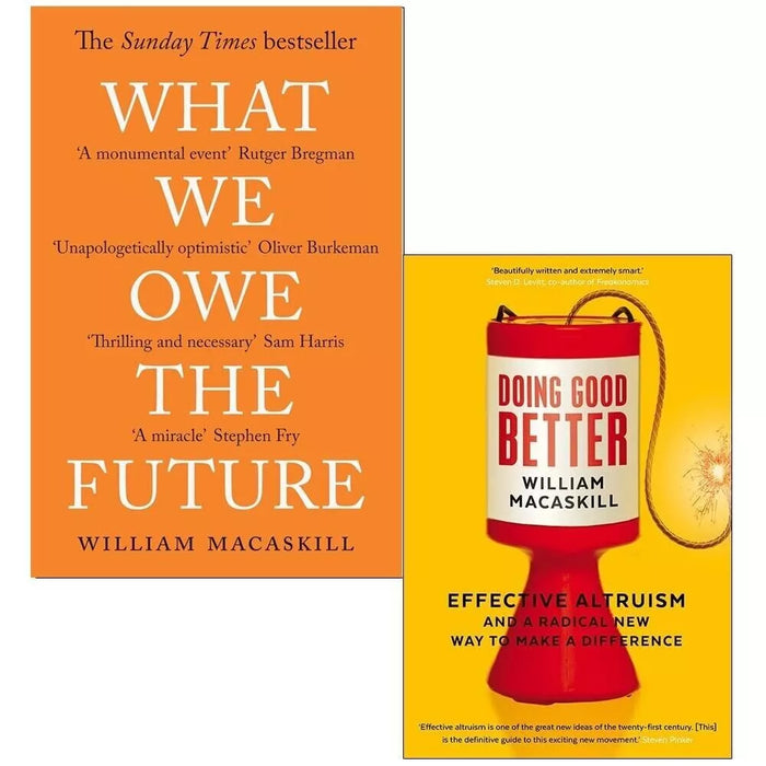 William MacAskill Collection 2 Books Set (What We Owe The Future, Doing Good Better)