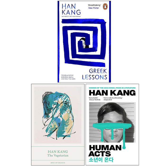 Han Kang Collection 3 Books Set (Greek Lessons, The Vegetarian and Human Acts)