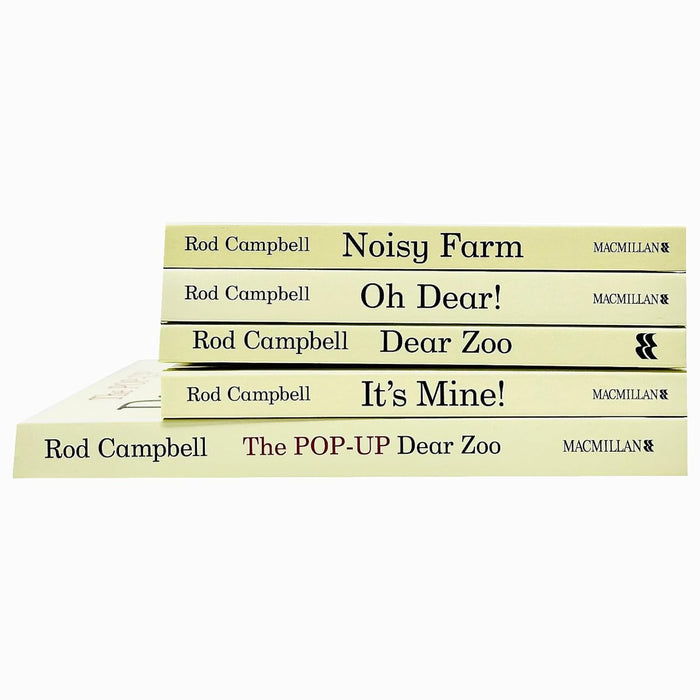 Rod Campbell Collection 5 Books Set (Noisy Farm, Oh Dear!, Dear Zoo, It's Mine! & The Pop-Up Dear Zoo)