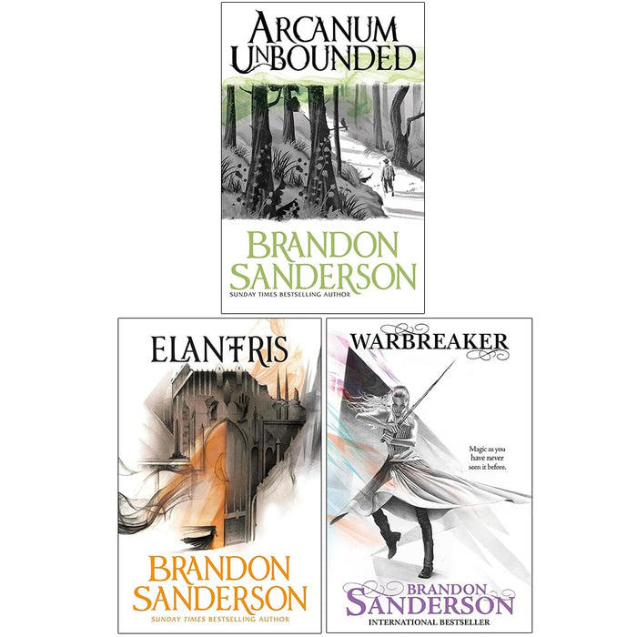 Brandon Sanderson Collection 3 Books Set (Arcanum Unbounded, Elantris & Warbreaker)