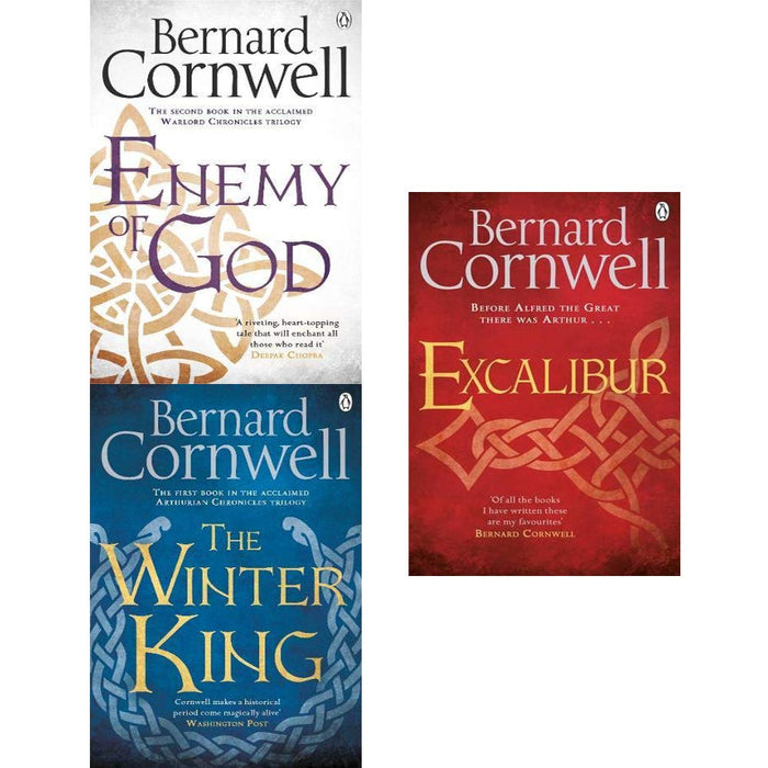 Warlord Chronicles Series Collection 3 Books Set by Bernard Cornwell (Enemy of God, Excalibur, The Winter King)