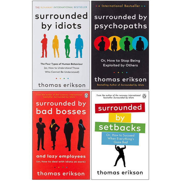 Thomas Erikson 4 Books Collection Set (Surrounded by Psychopaths, Surrounded by Setbacks)