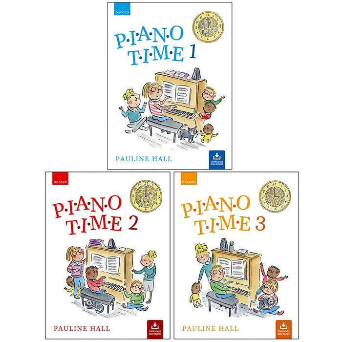 Piano Time Series 1-3 Books Collection Set By Pauline Hall