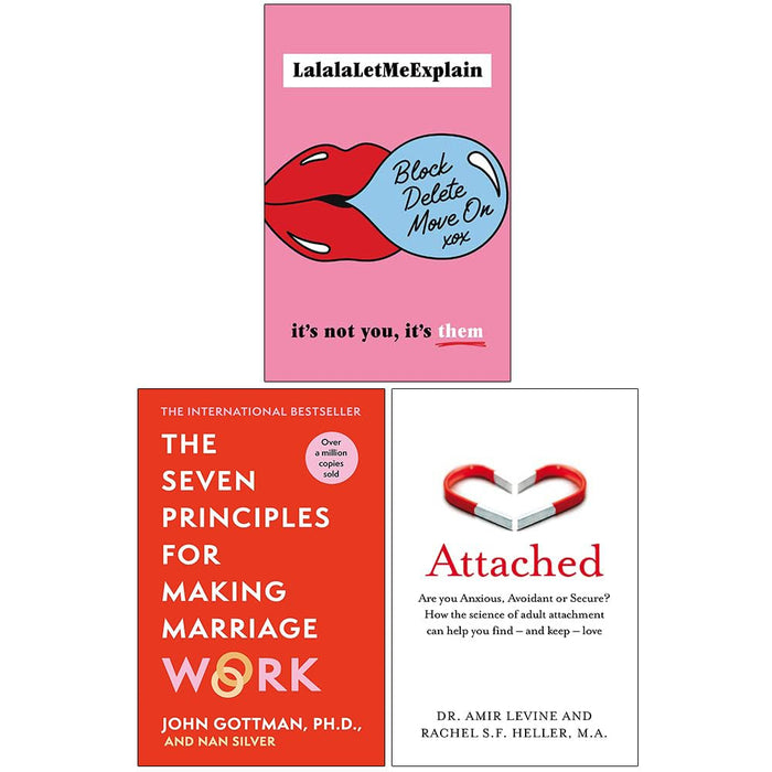 Seven Principles Making Marriage Work,Attached,Block,Delete,Move On 3 Books Set