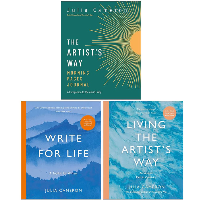 Julia Cameron Set 2: 3 Books Collection Set (The Artist's Way Morning Pages Journal, Write for Life & Living the Artist's Way)