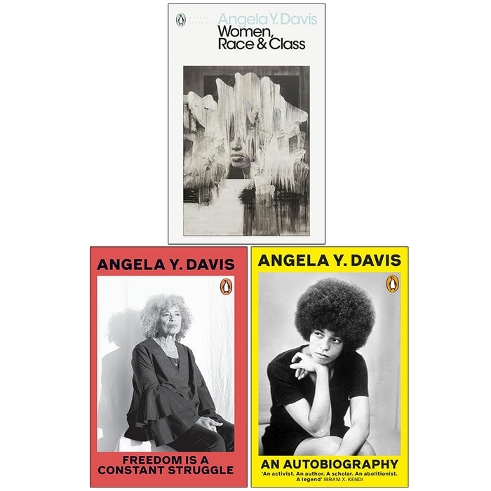 Angela Y Davis Collection 3 Books Set (Women Race and Class, Freedom Is A Constant Struggle and An Autobiography)