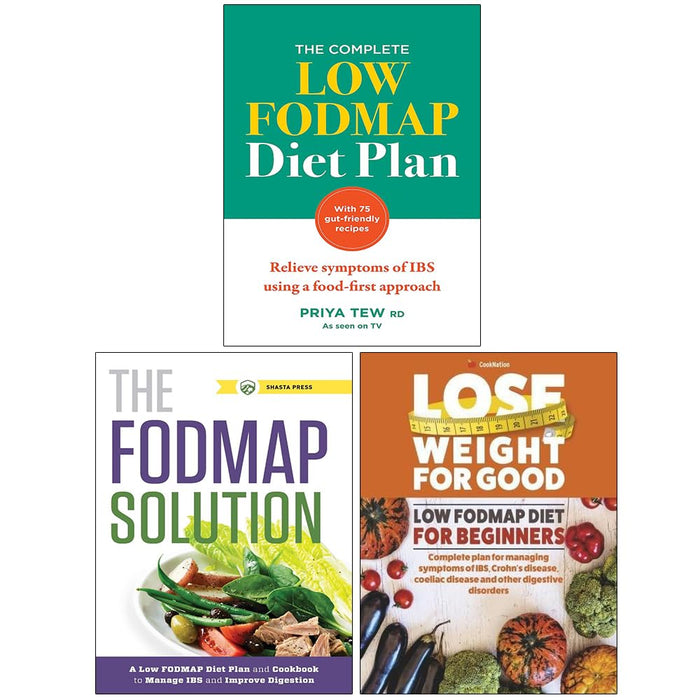 The Complete Low FODMAP Diet Plan, The FODMAP Solution & Low Fodmap Diet for Beginners 3 Books Collection Set