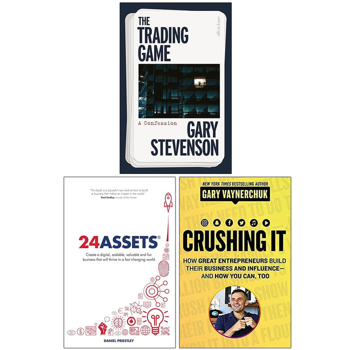 The Trading Game A Confession [Hardcover], 24 Assets & Crushing It! 3 Books Collection Set