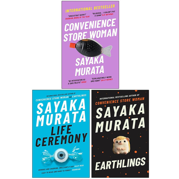 Sayaka Murata Collection 3 Books Set (Convenience Store Woman, Life Ceremony & Earthlings)