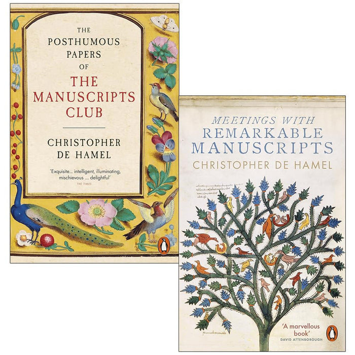 Christopher de Hamel 2 Books Collection Set (The Posthumous Papers of the Manuscripts Club and Meetings with Remarkable Manuscripts)