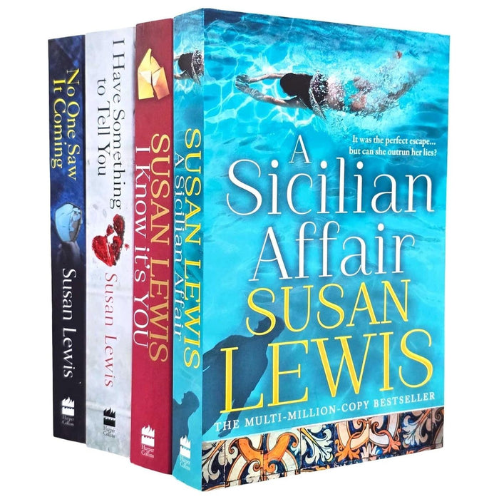 Susan Lewis 4 Books Collection Set (I Have Something to Tell you, No One Saw It Coming, I Know It's You and A Sicilian Affair)