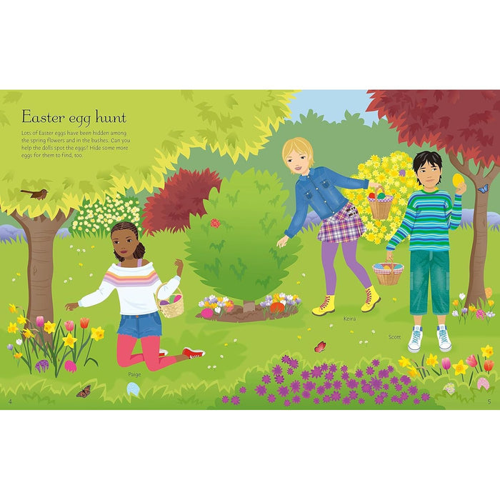 Usborne Activities Easter Sticker 4 Books Collection Set (Easter Sticker Book)