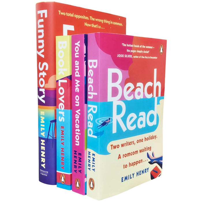 Emily Henry Collection 4 Books Set (Beach Read, You and Me on Vacation, Book Lovers & Funny Story [Hardback])